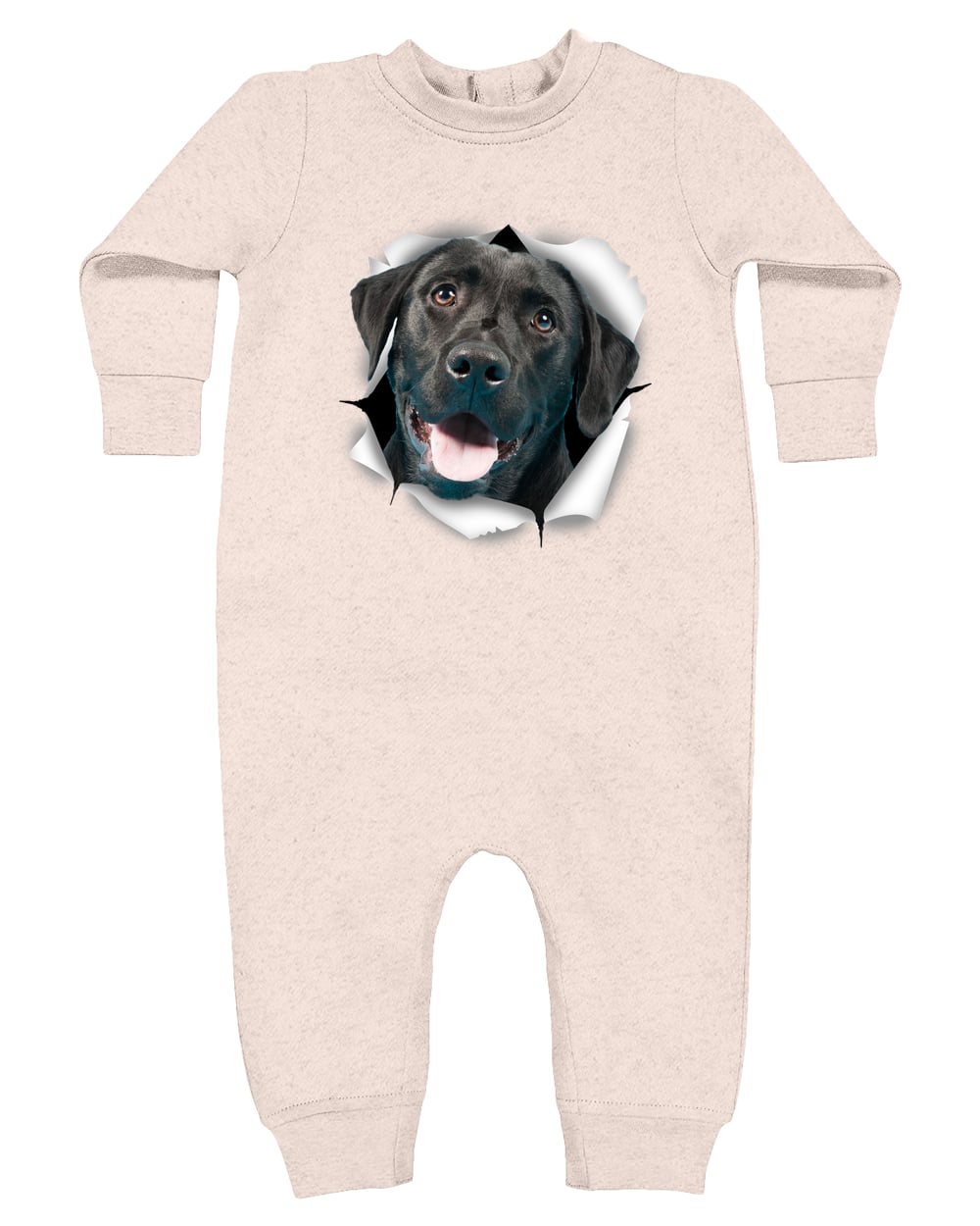 4447 Rabbit Skins Infant Fleece One-Piece Bodysuit - Natural Heather
