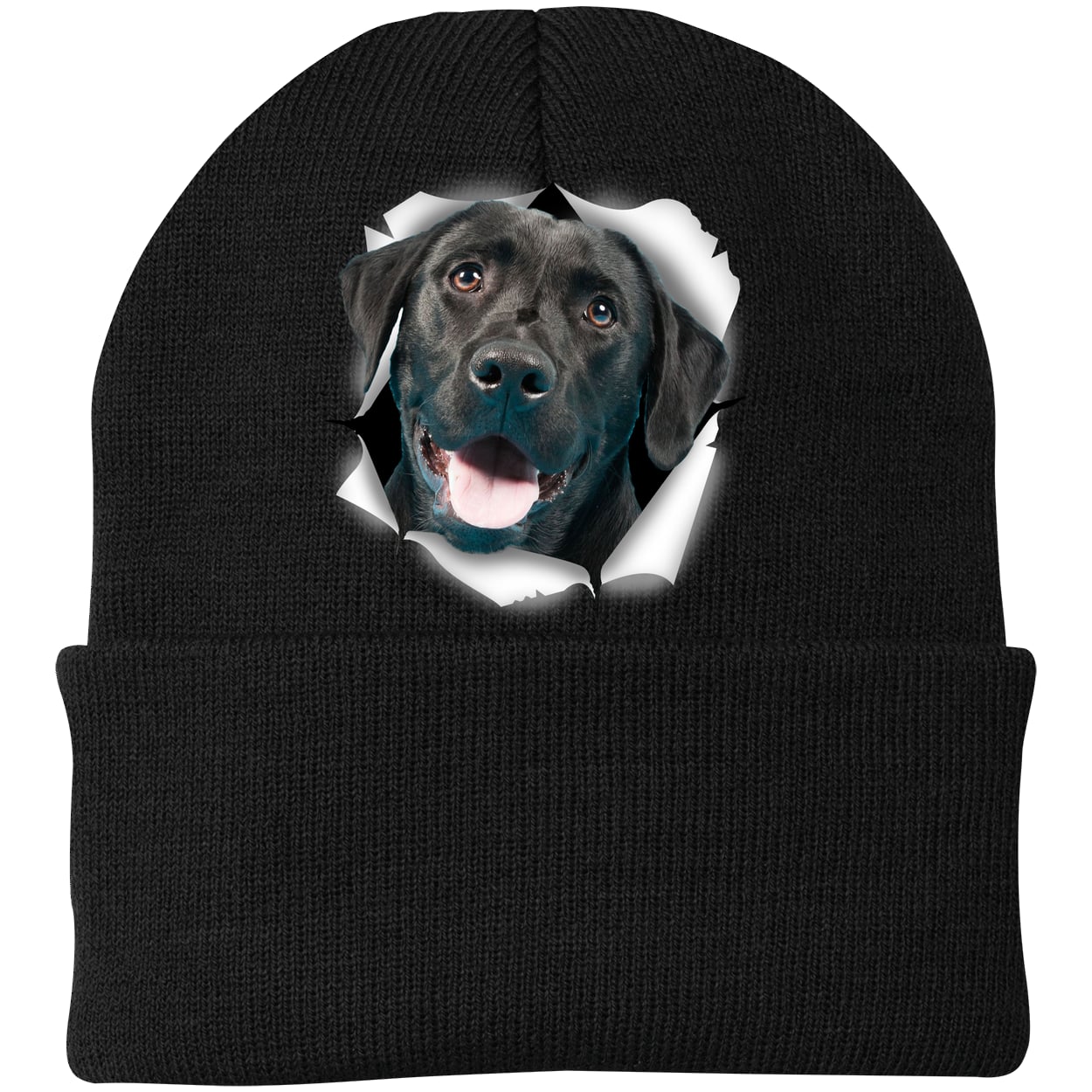 CP90 Port & Company Knit Beanie - Black