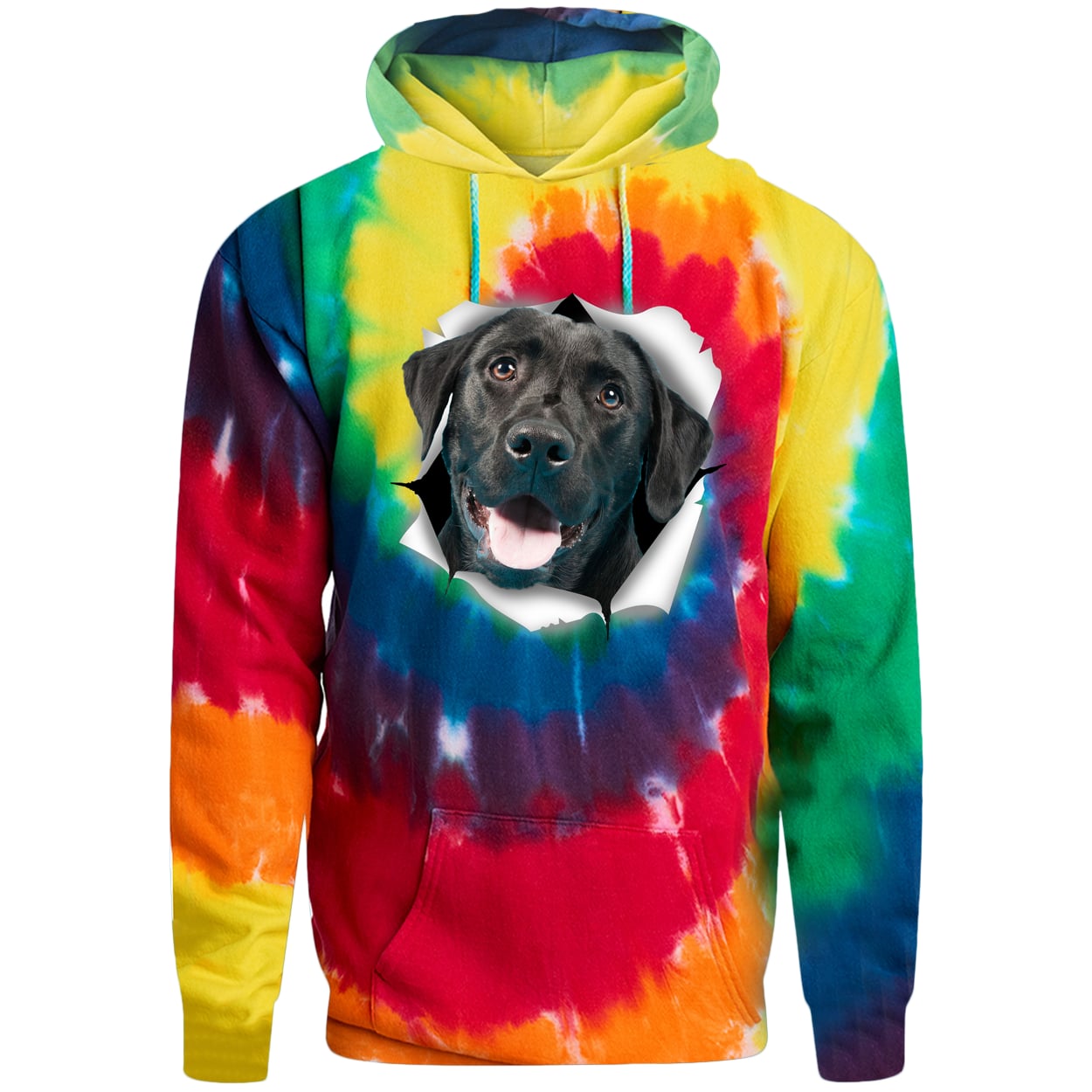 PC146 Port & Company Adult Tie-Dye Pullover Hoodie - Rainbow