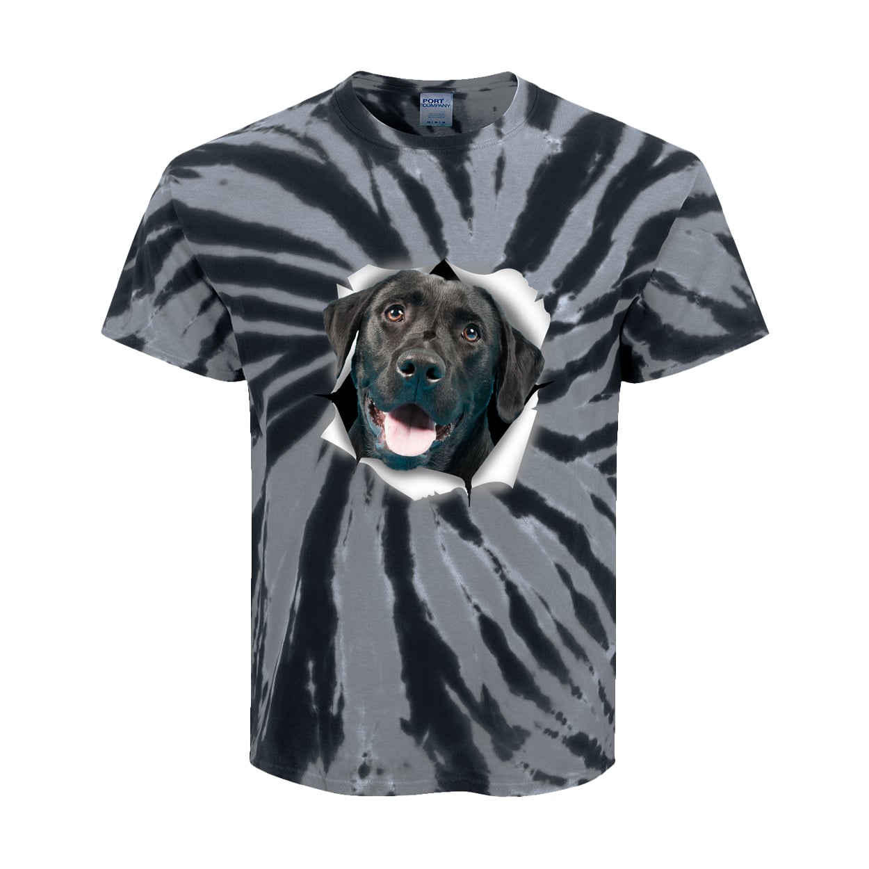 PC147Y Port & Company Kids Tie-Dye Tee - Black