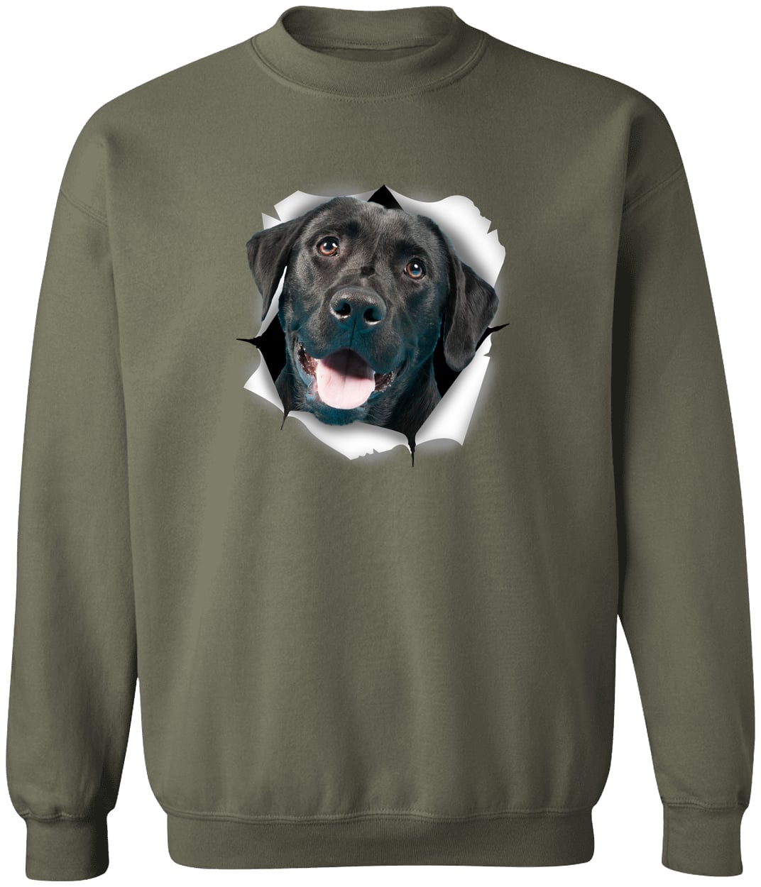 G180 Gildan Crewneck Pullover Sweatshirt - Military Green