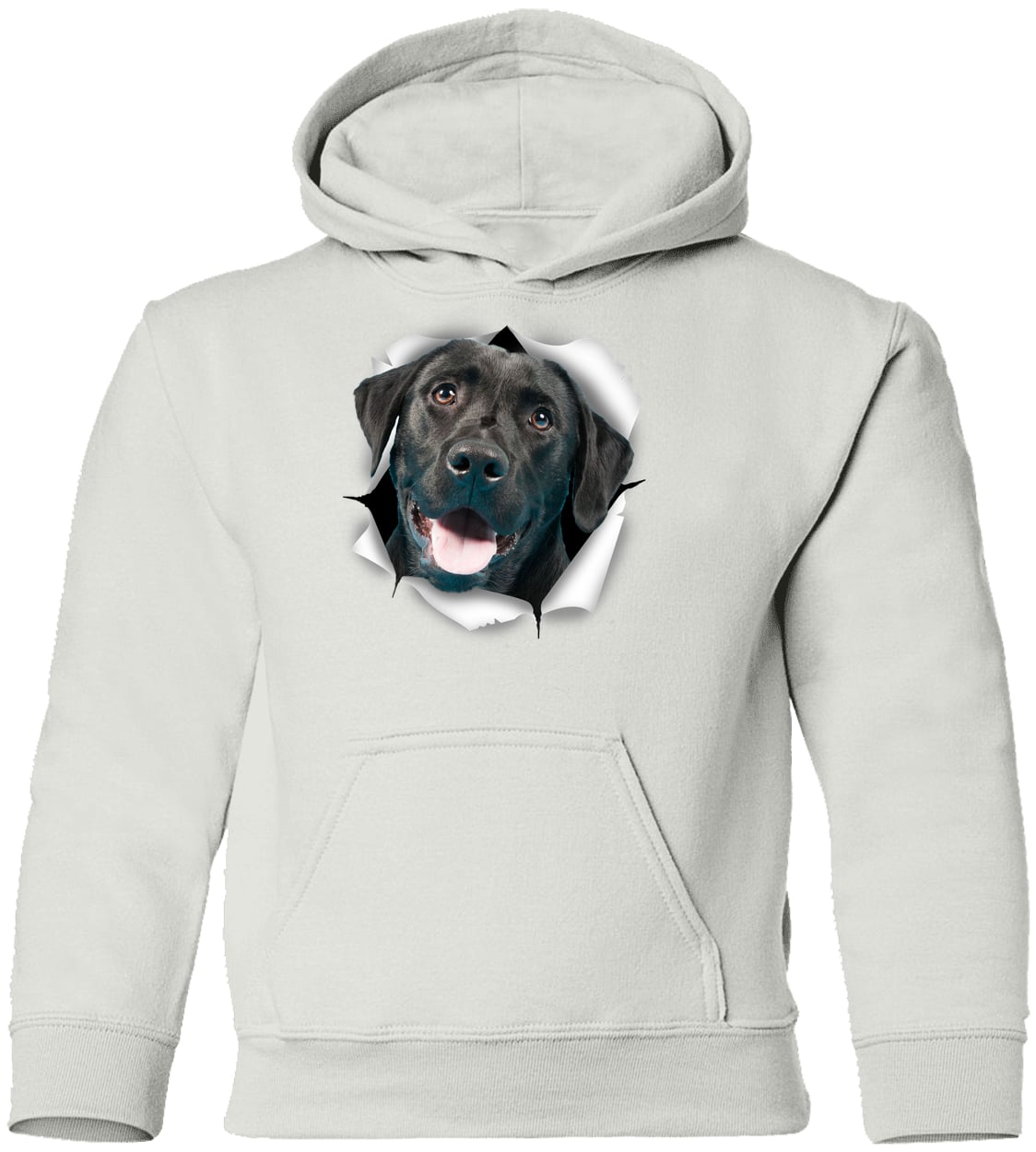 G185B Gildan Youth Pullover Hoodie - White