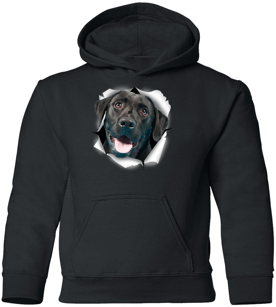 G185B Gildan Youth Pullover Hoodie - Black