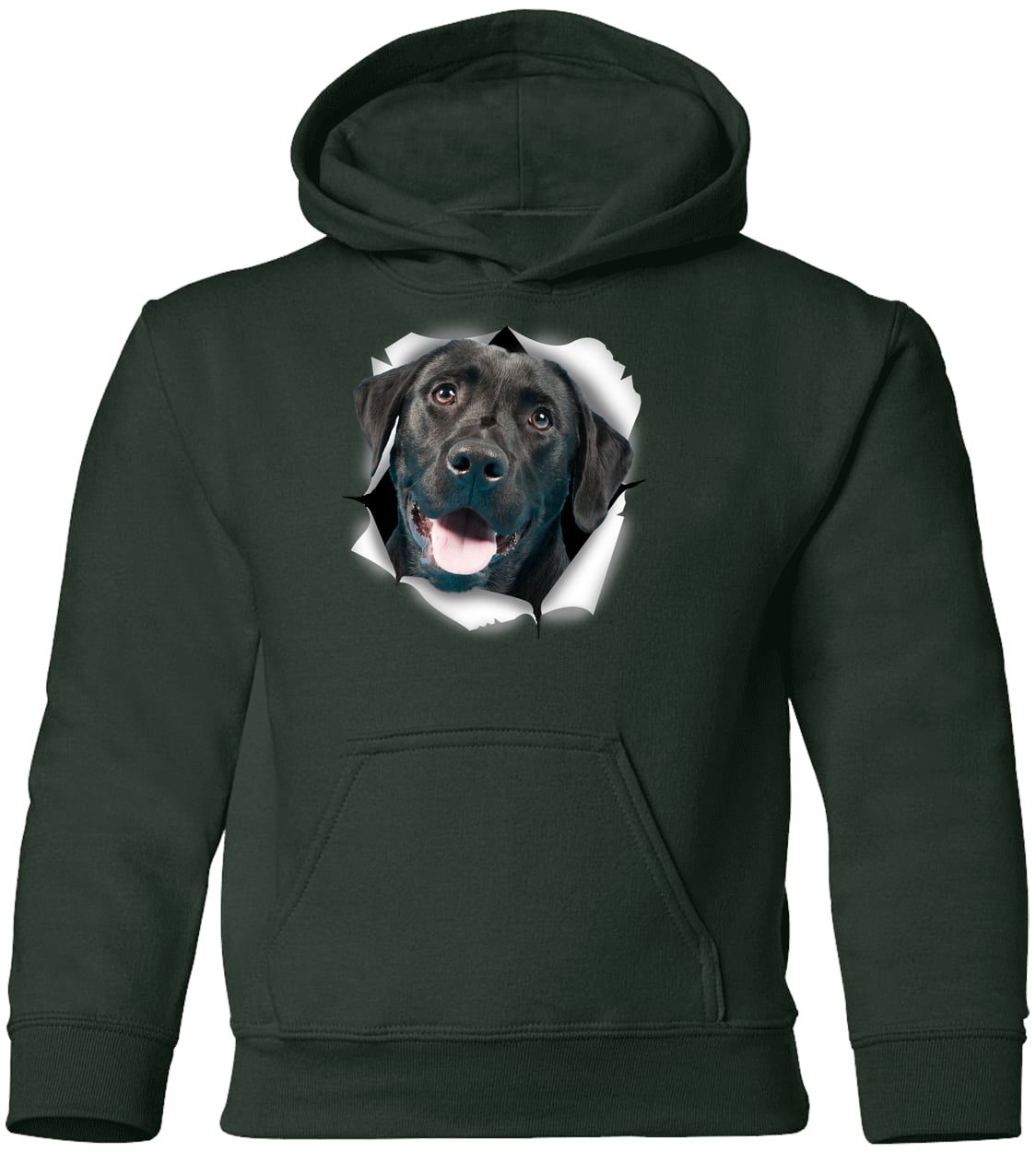 G185B Gildan Youth Pullover Hoodie - Forest Green