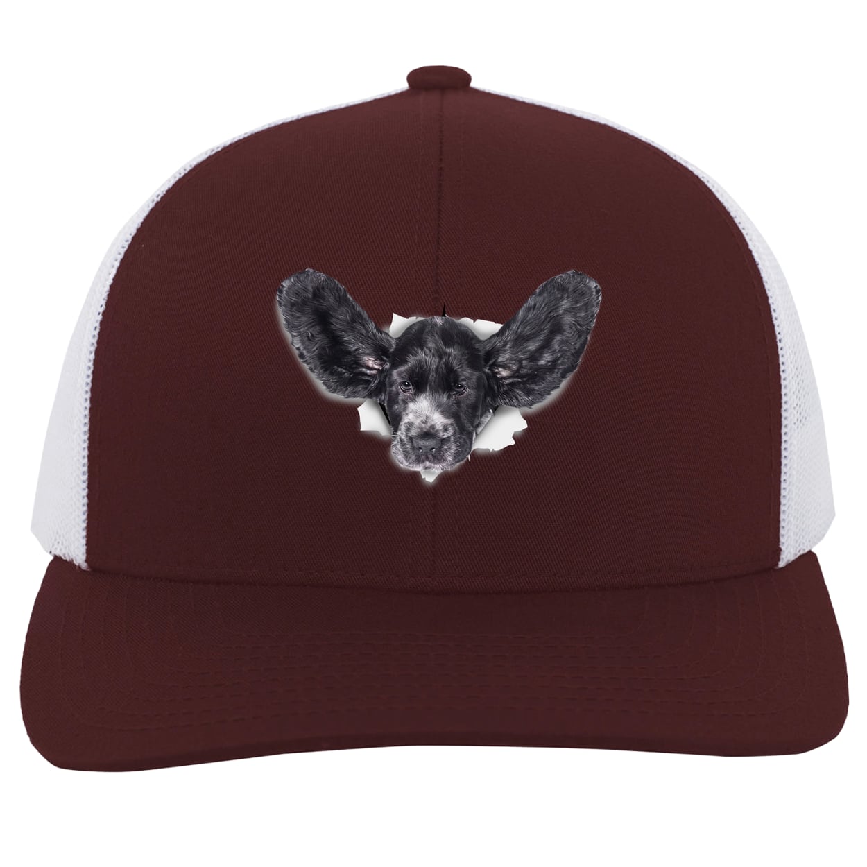104C Trucker Snap Back - Maroon/White