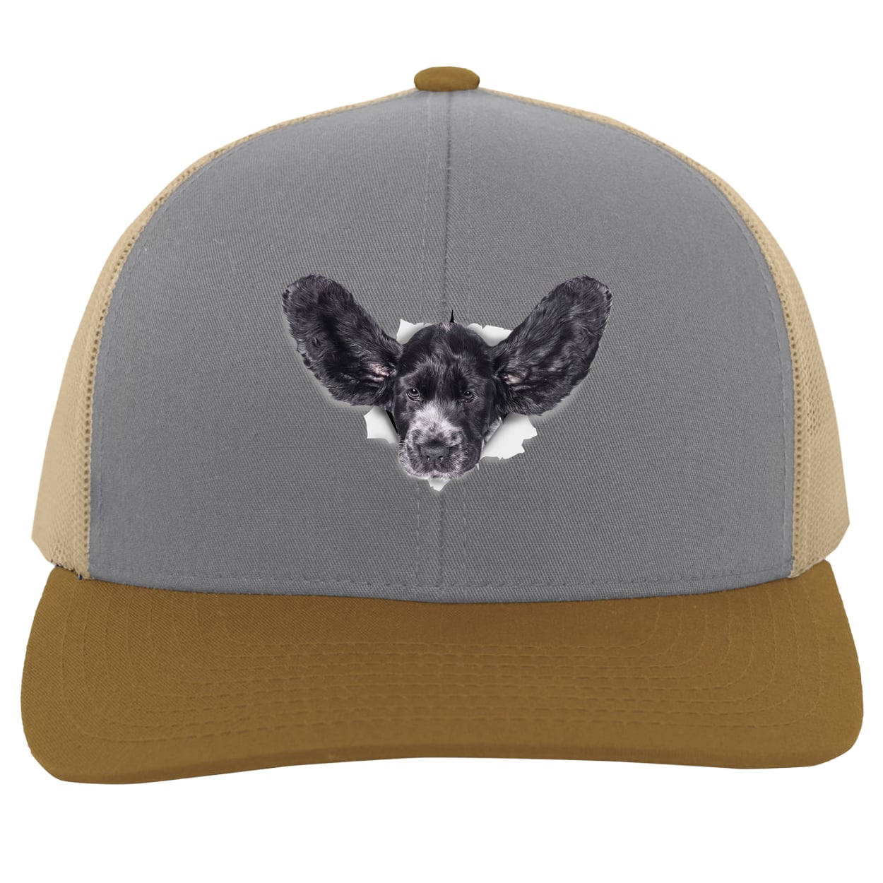 104C Trucker Snap Back - Heather/Beige/Amber