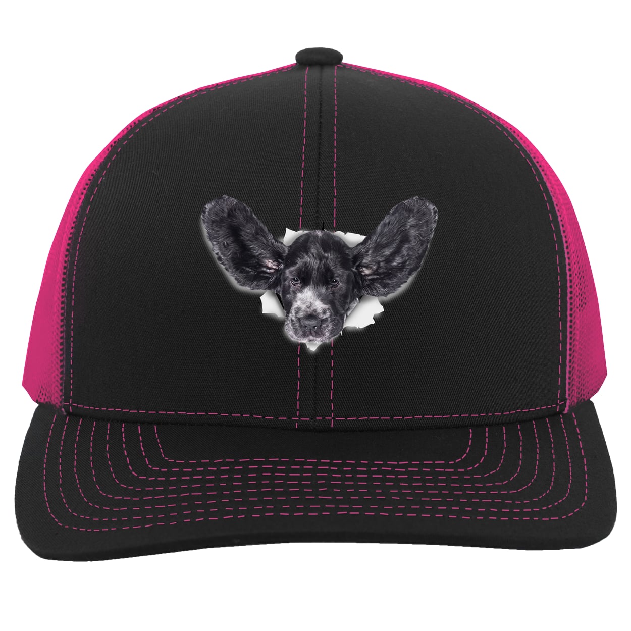 104C Trucker Snap Back - Black/Pink