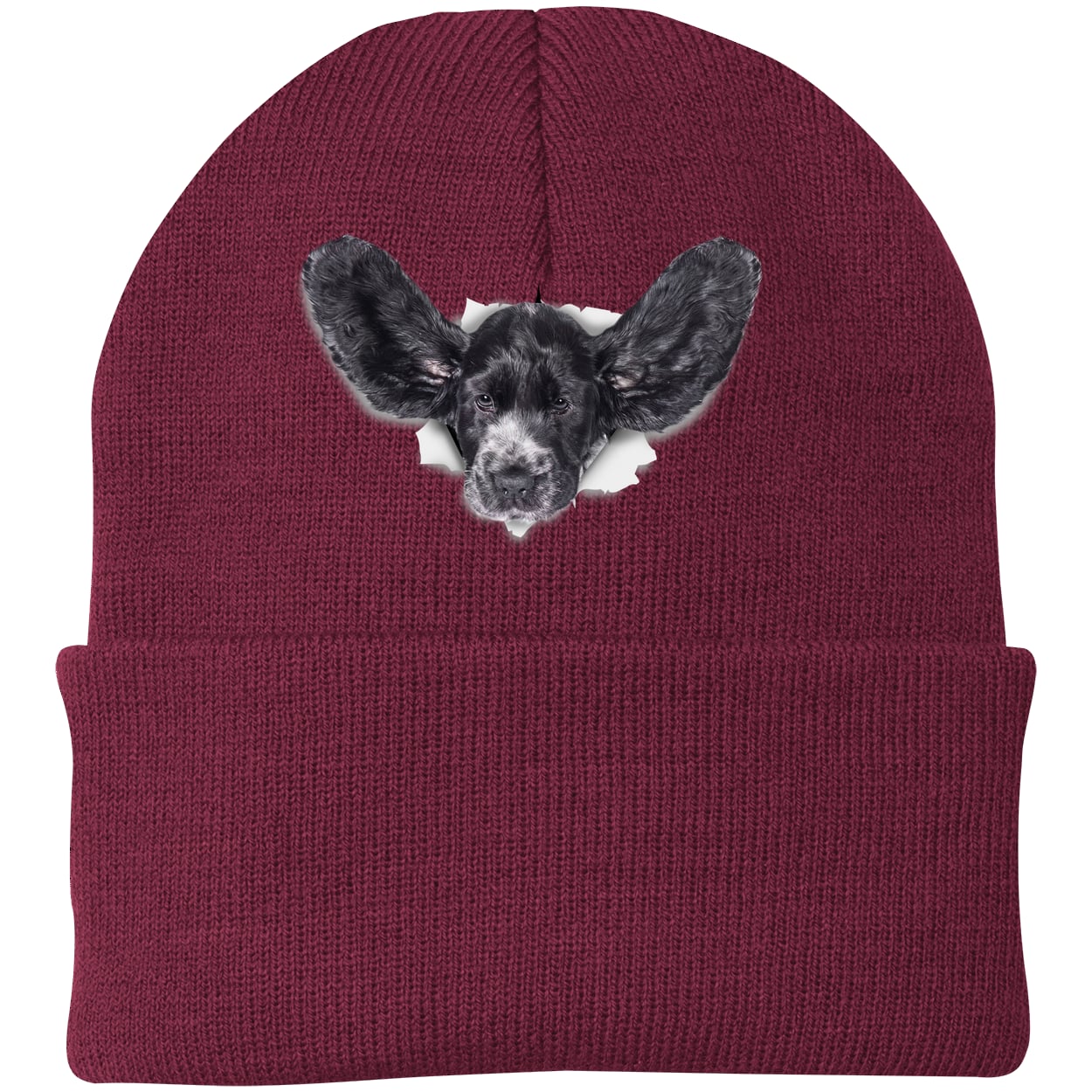 CP90 Port & Company Knit Beanie - Maroon