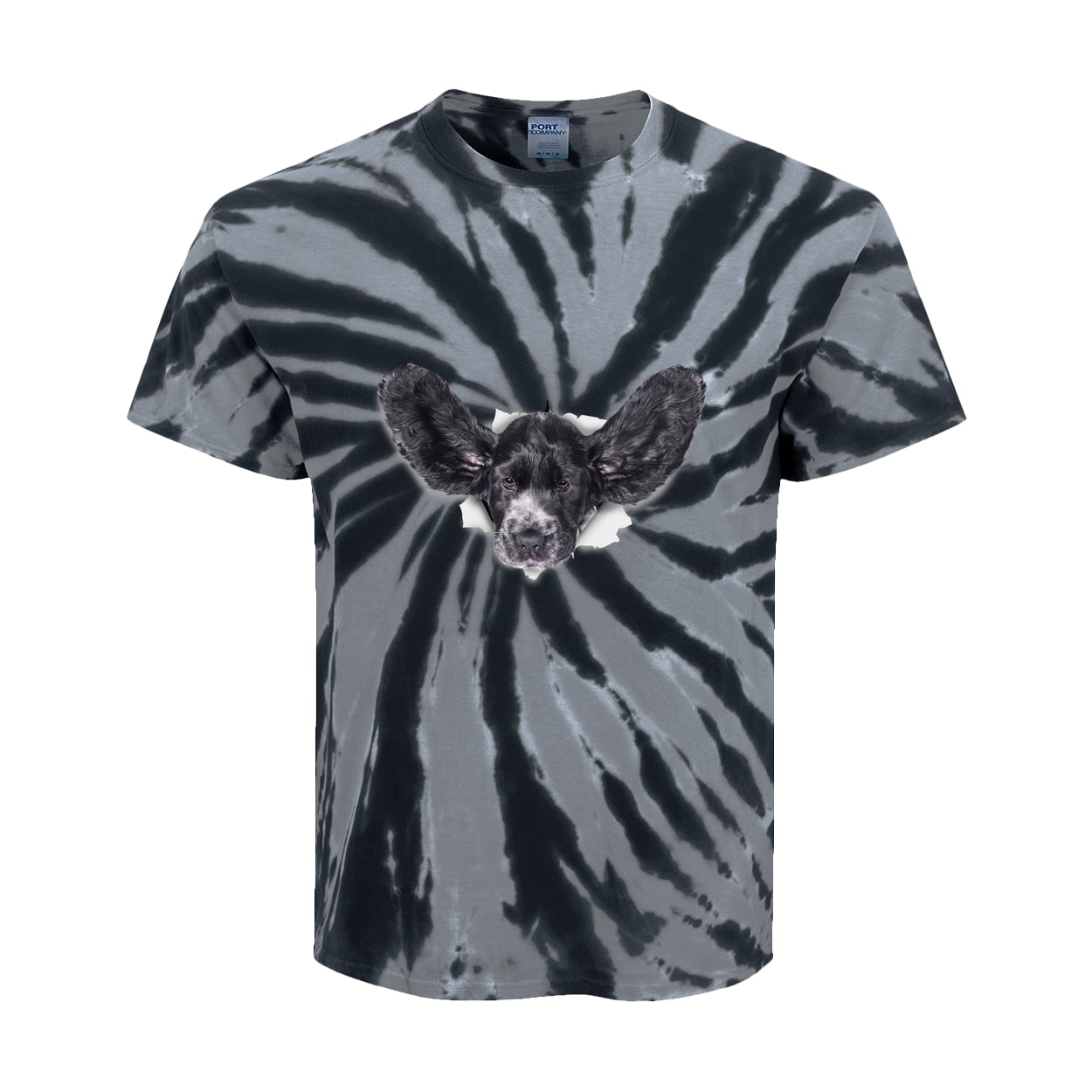 PC147Y Port & Company Kids Tie-Dye Tee - Black