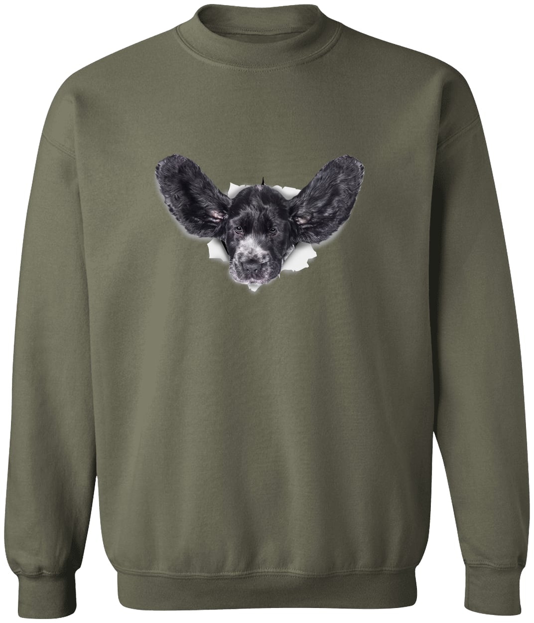 G180 Gildan Crewneck Pullover Sweatshirt - Military Green