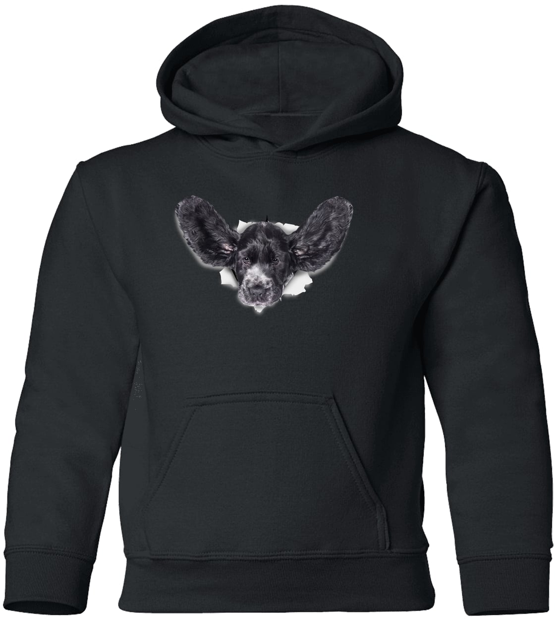 G185B Gildan Youth Pullover Hoodie - Black
