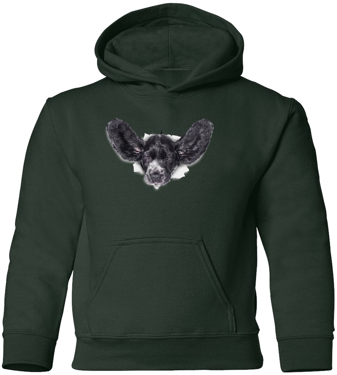 G185B Gildan Youth Pullover Hoodie - Forest Green
