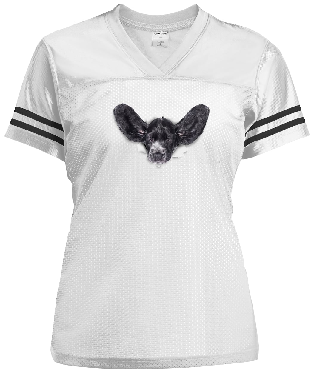 LST307 Sport-Tek Ladies' Replica Jersey - White/Black