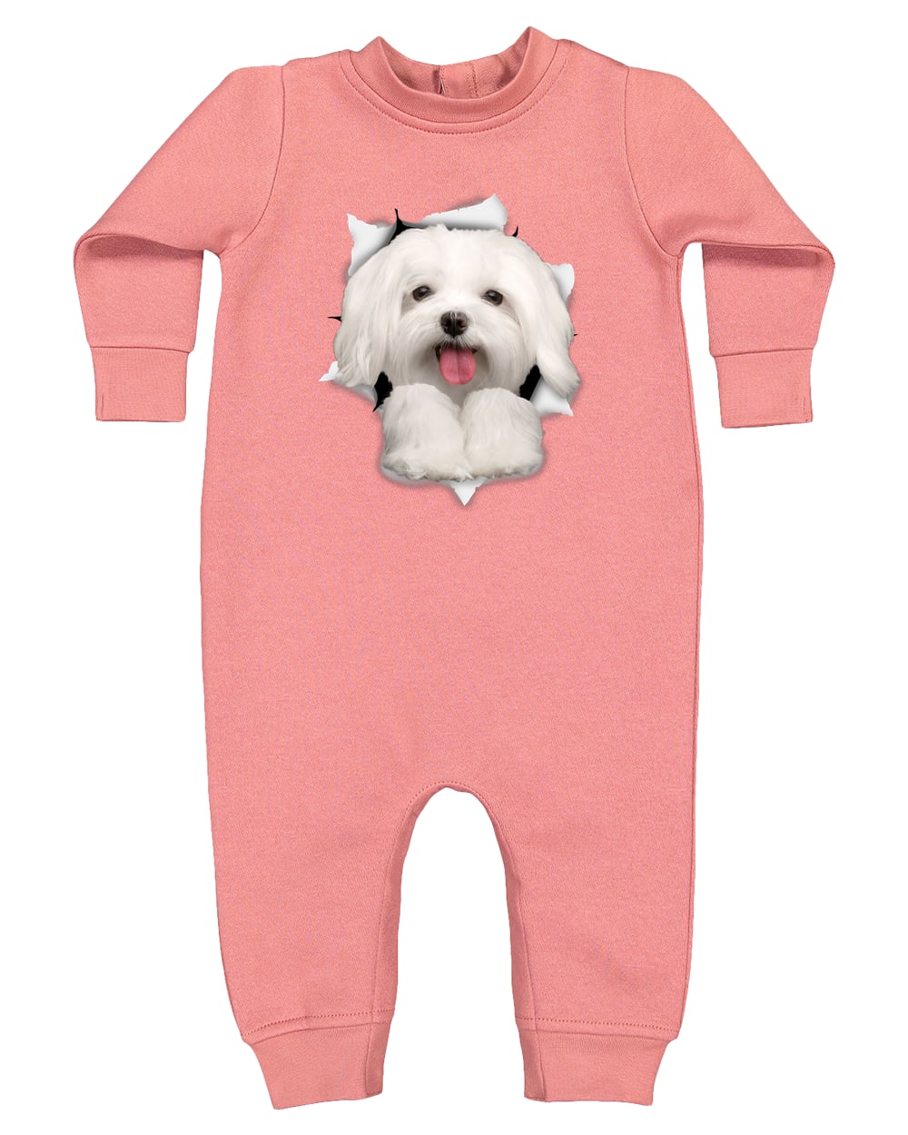 4447 Rabbit Skins Infant Fleece One-Piece Bodysuit - Mauvelous