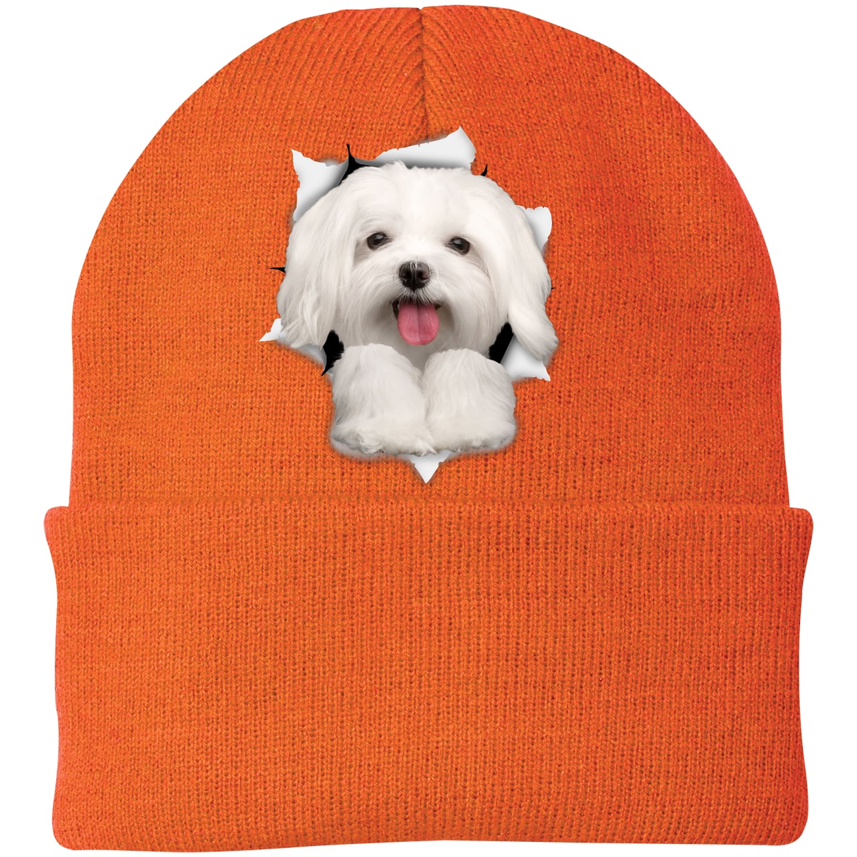 CP90 Port & Company Knit Beanie - Neon Orange