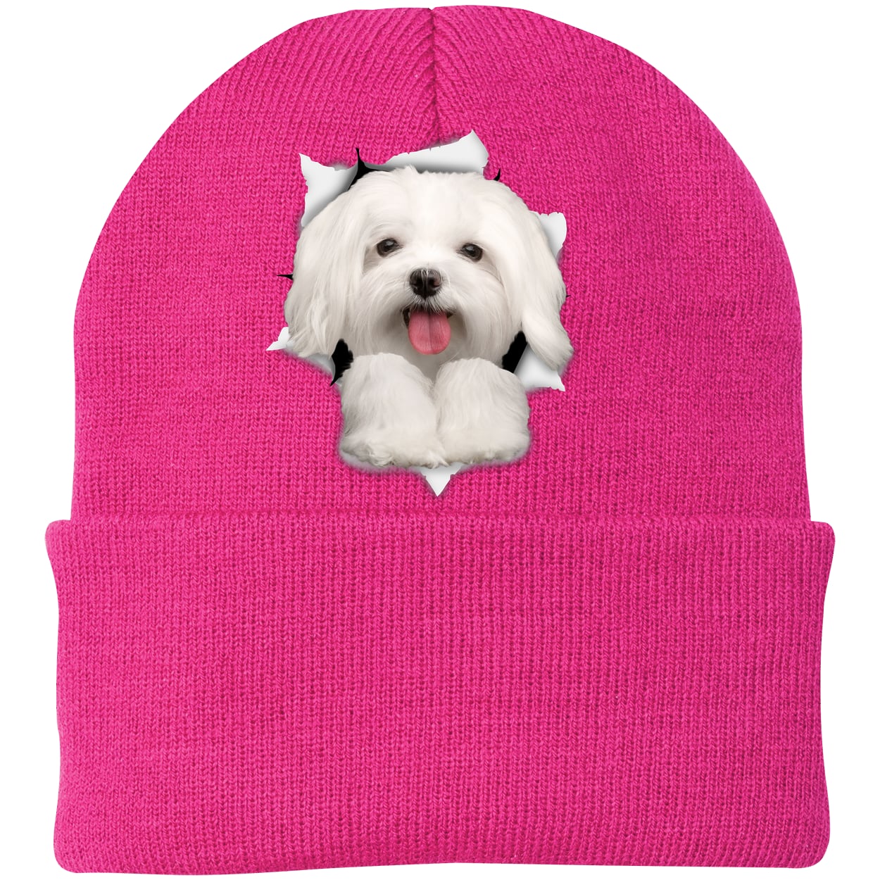 CP90 Port & Company Knit Beanie - Neon Pink