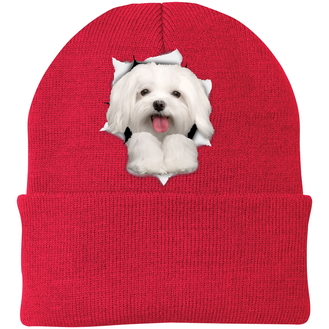 CP90 Port & Company Knit Beanie - Athletic Red