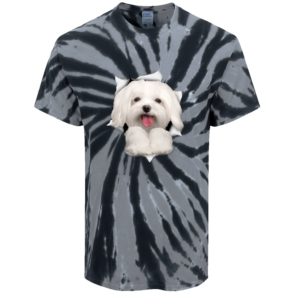 PC147 Port & Company Tie-Dye Tee - Black