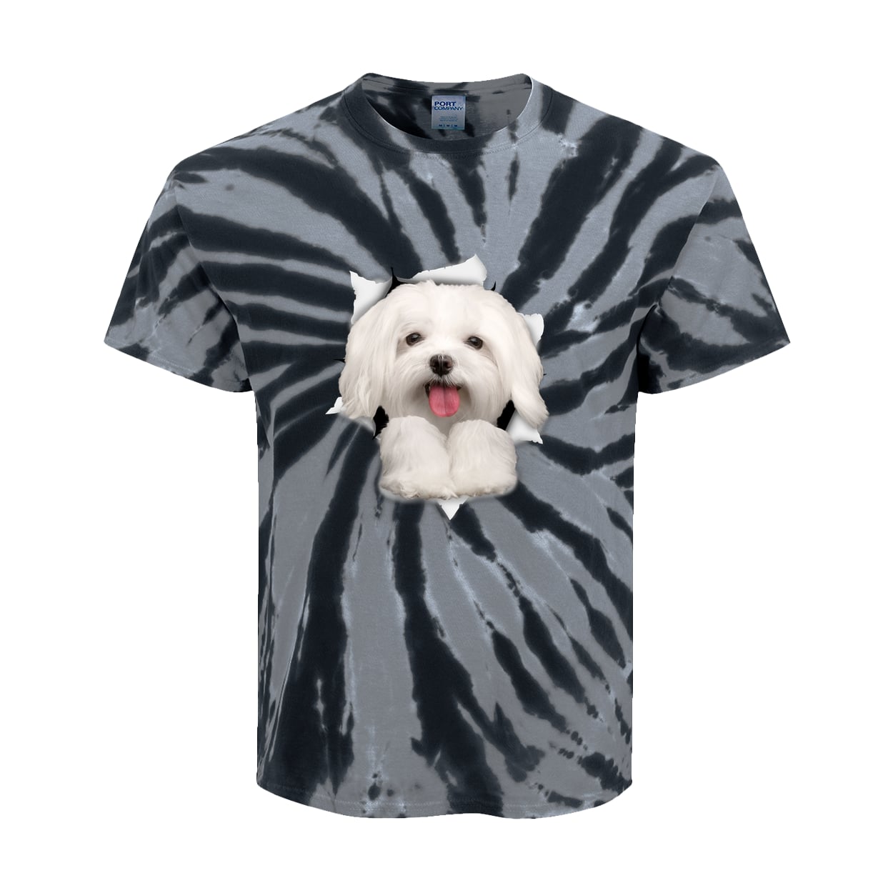 PC147Y Port & Company Kids Tie-Dye Tee - Black