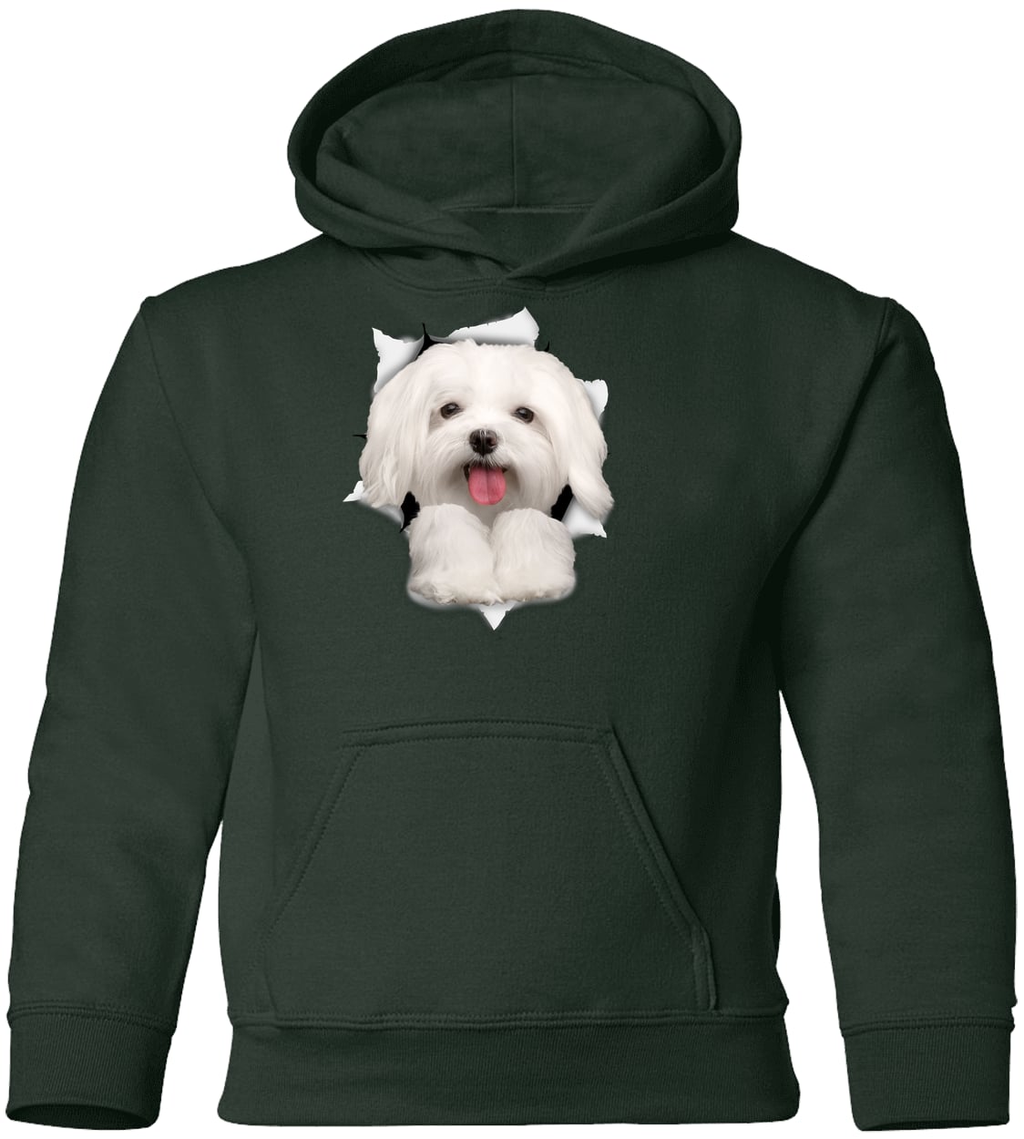 G185B Gildan Youth Pullover Hoodie - Forest Green