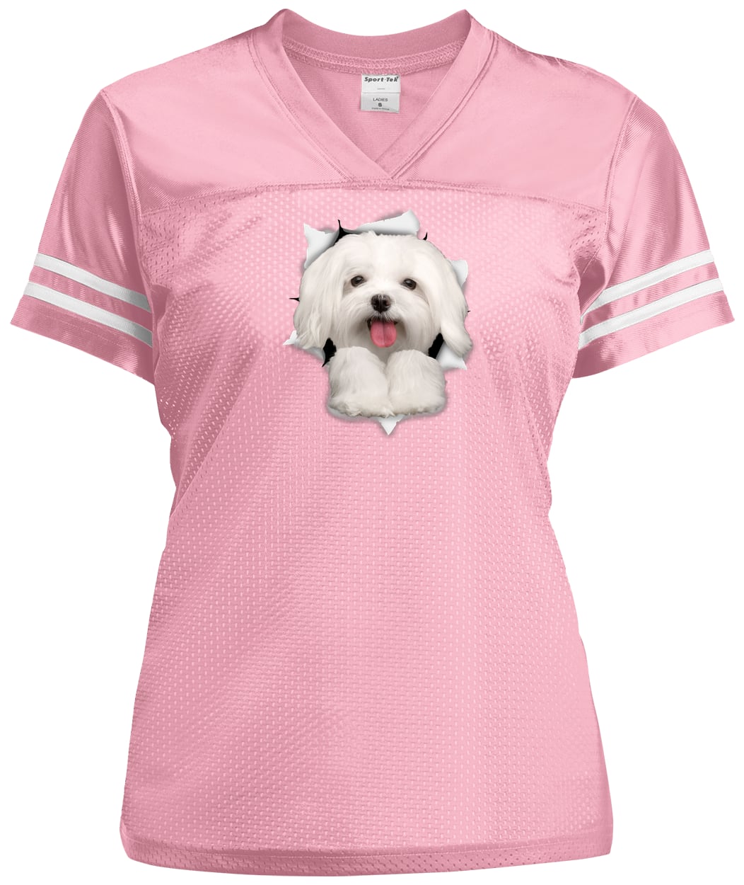 LST307 Sport-Tek Ladies' Replica Jersey - Light Pink/White