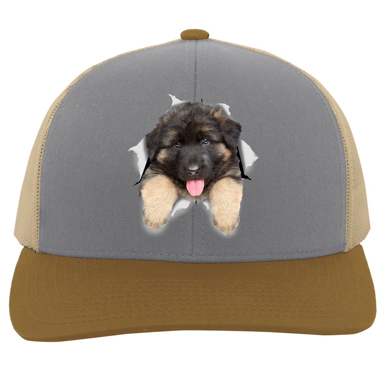 104C Trucker Snap Back - Heather/Beige/Amber