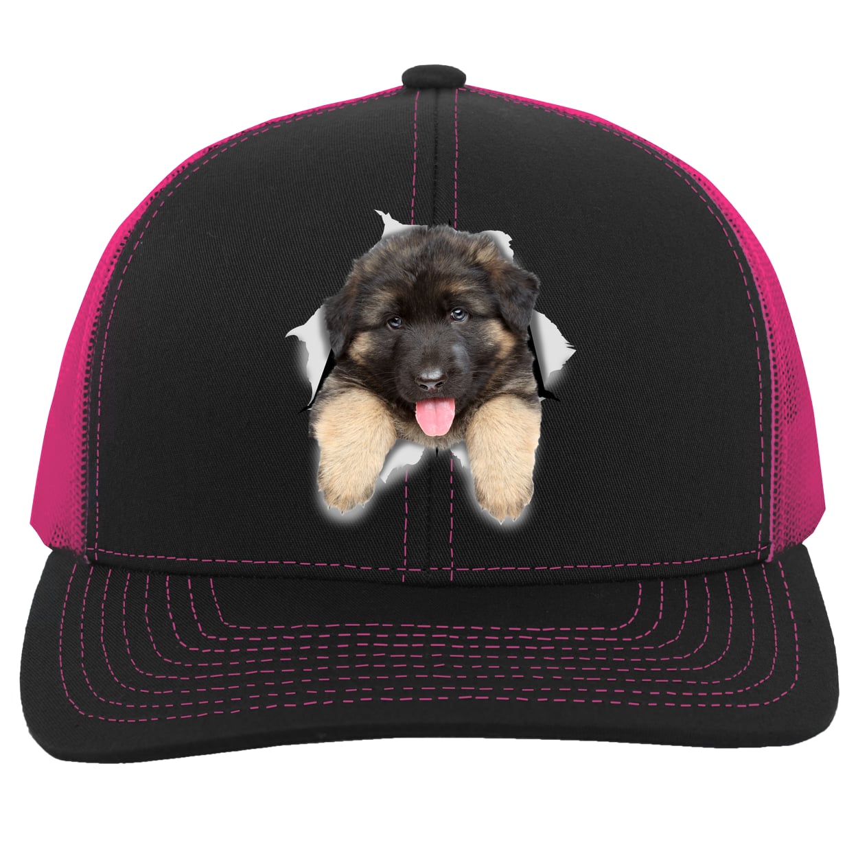104C Trucker Snap Back - Black/Pink