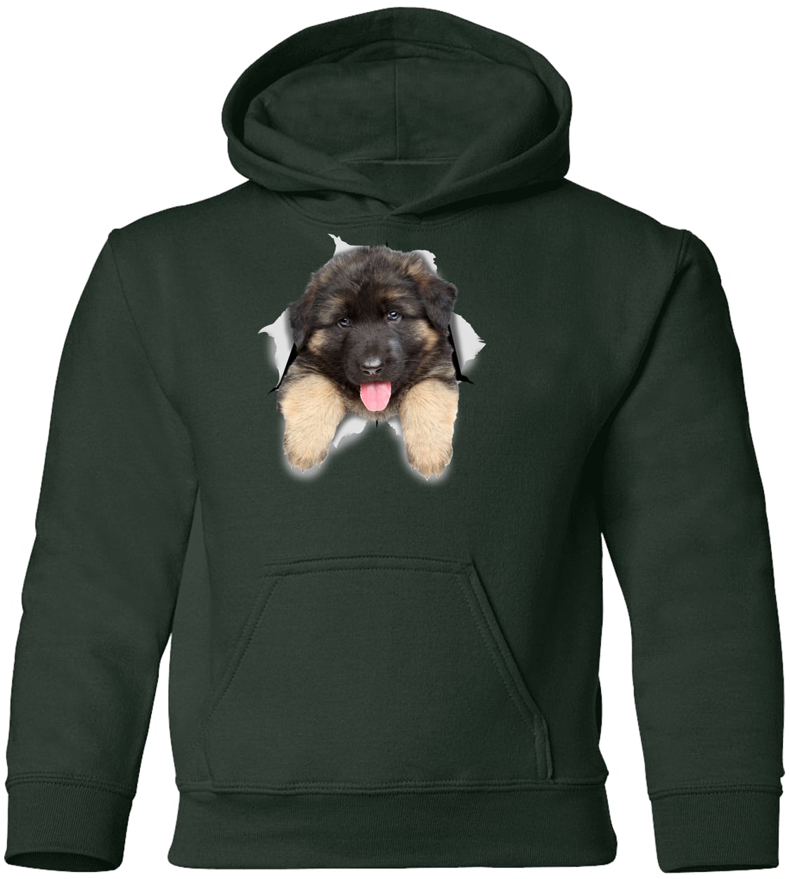 G185B Gildan Youth Pullover Hoodie - Forest Green