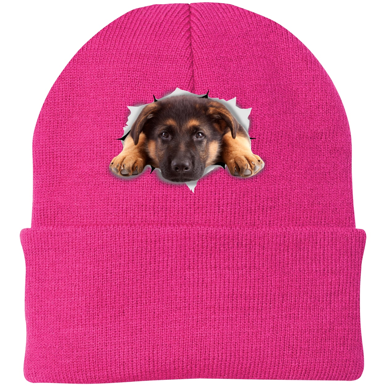 CP90 Port & Company Knit Beanie - Neon Pink