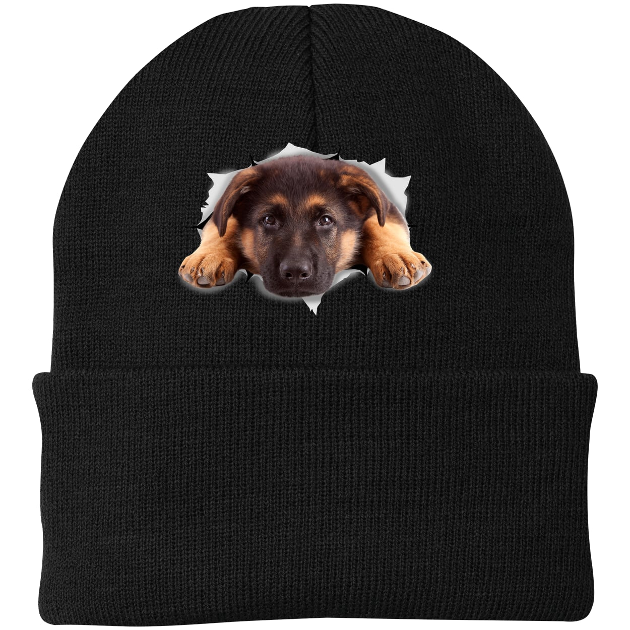 CP90 Port & Company Knit Beanie - Black