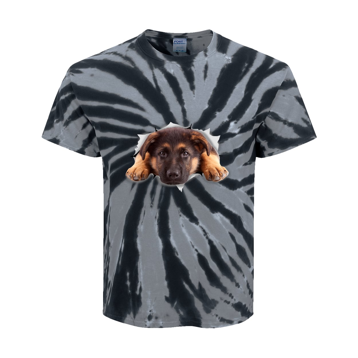 PC147Y Port & Company Kids Tie-Dye Tee - Black