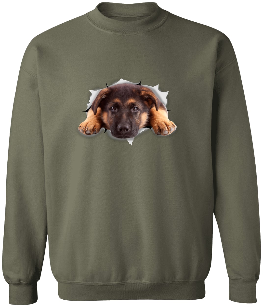 G180 Gildan Crewneck Pullover Sweatshirt - Military Green