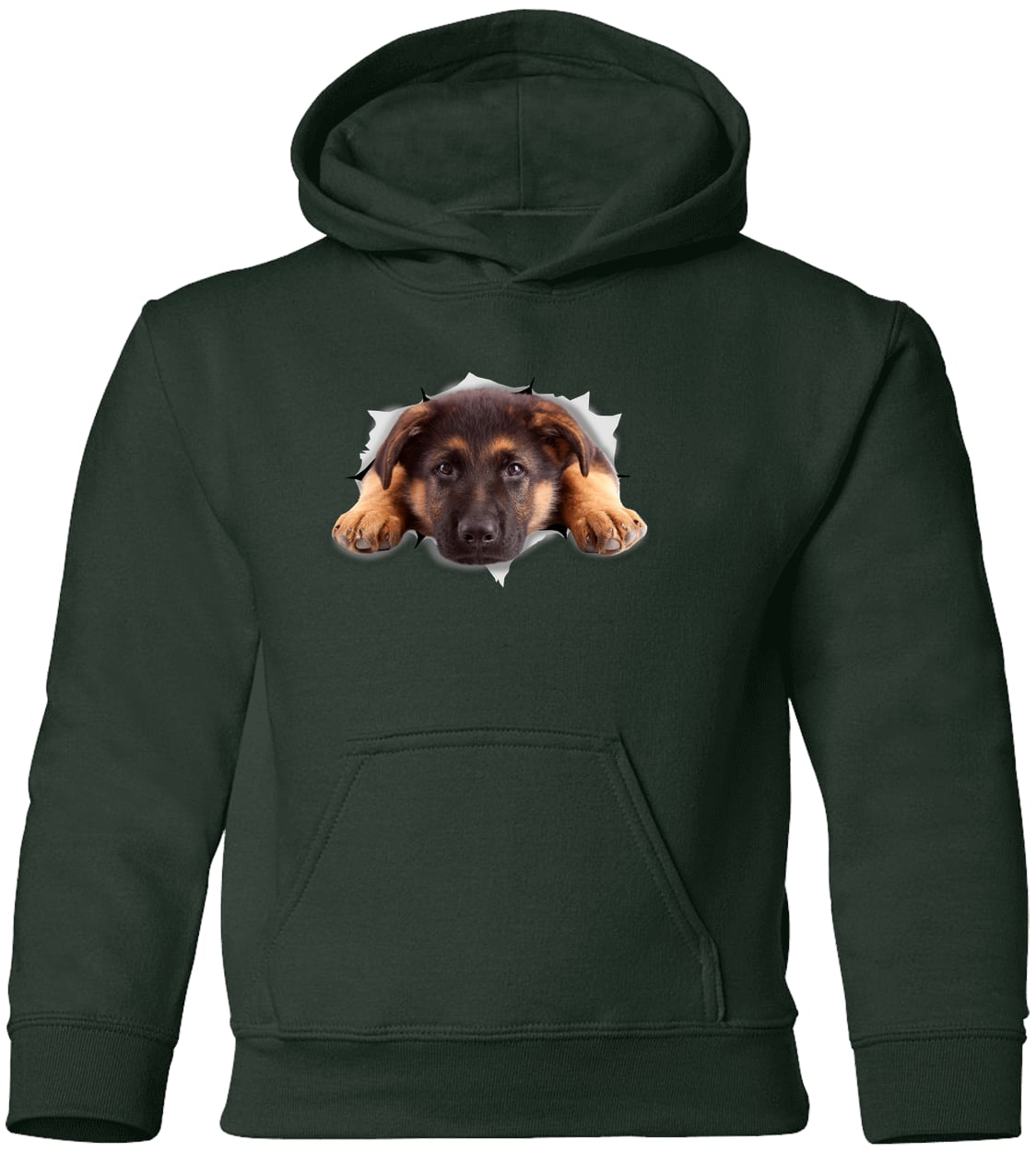 G185B Gildan Youth Pullover Hoodie - Forest Green