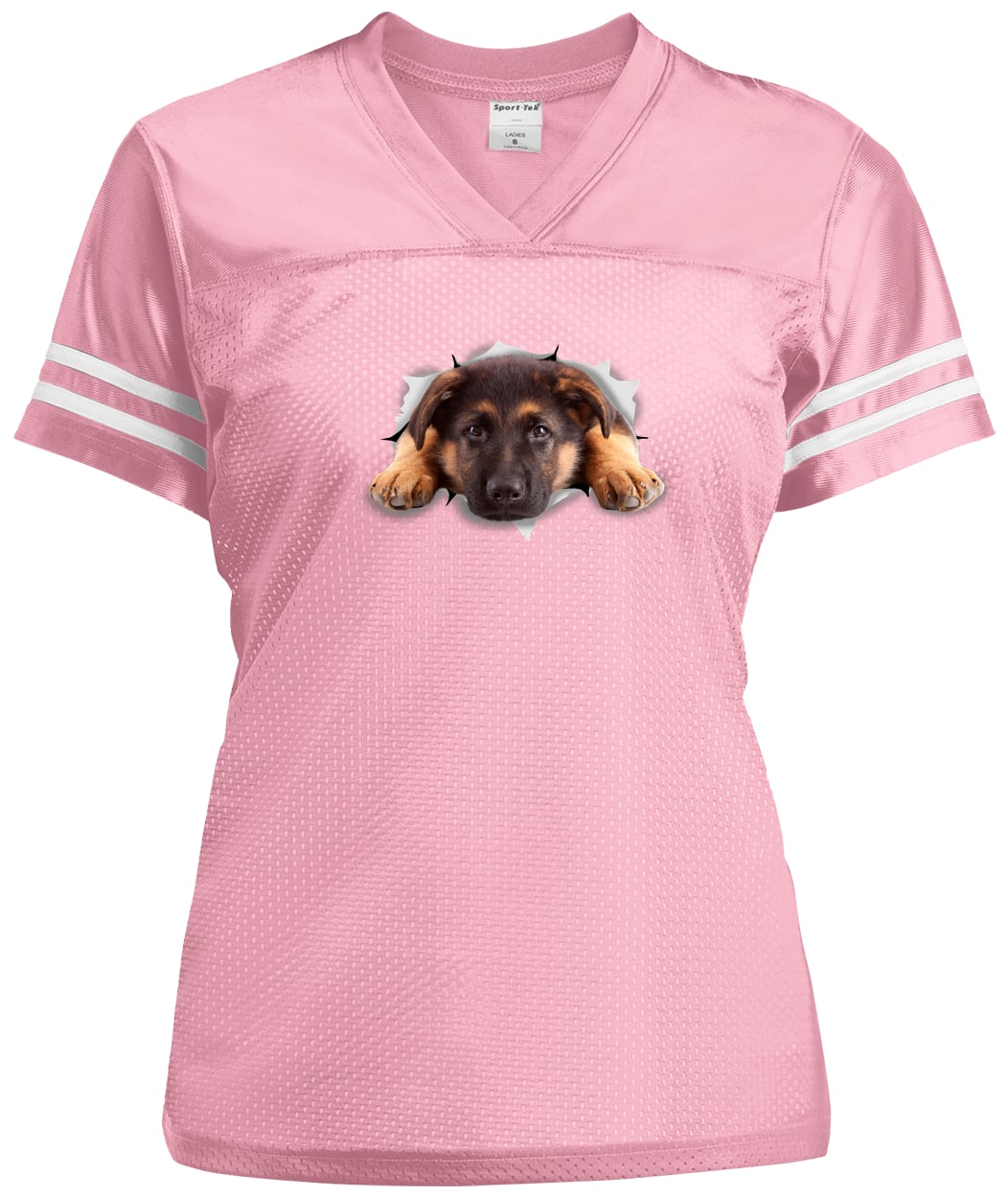LST307 Sport-Tek Ladies' Replica Jersey - Light Pink/White