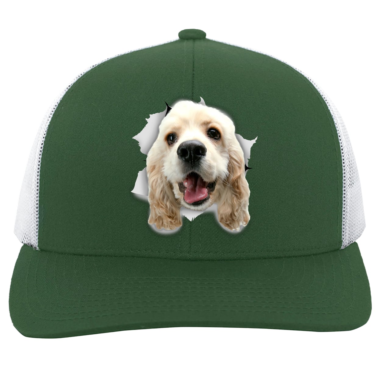 104C Trucker Snap Back - Dark Green/White