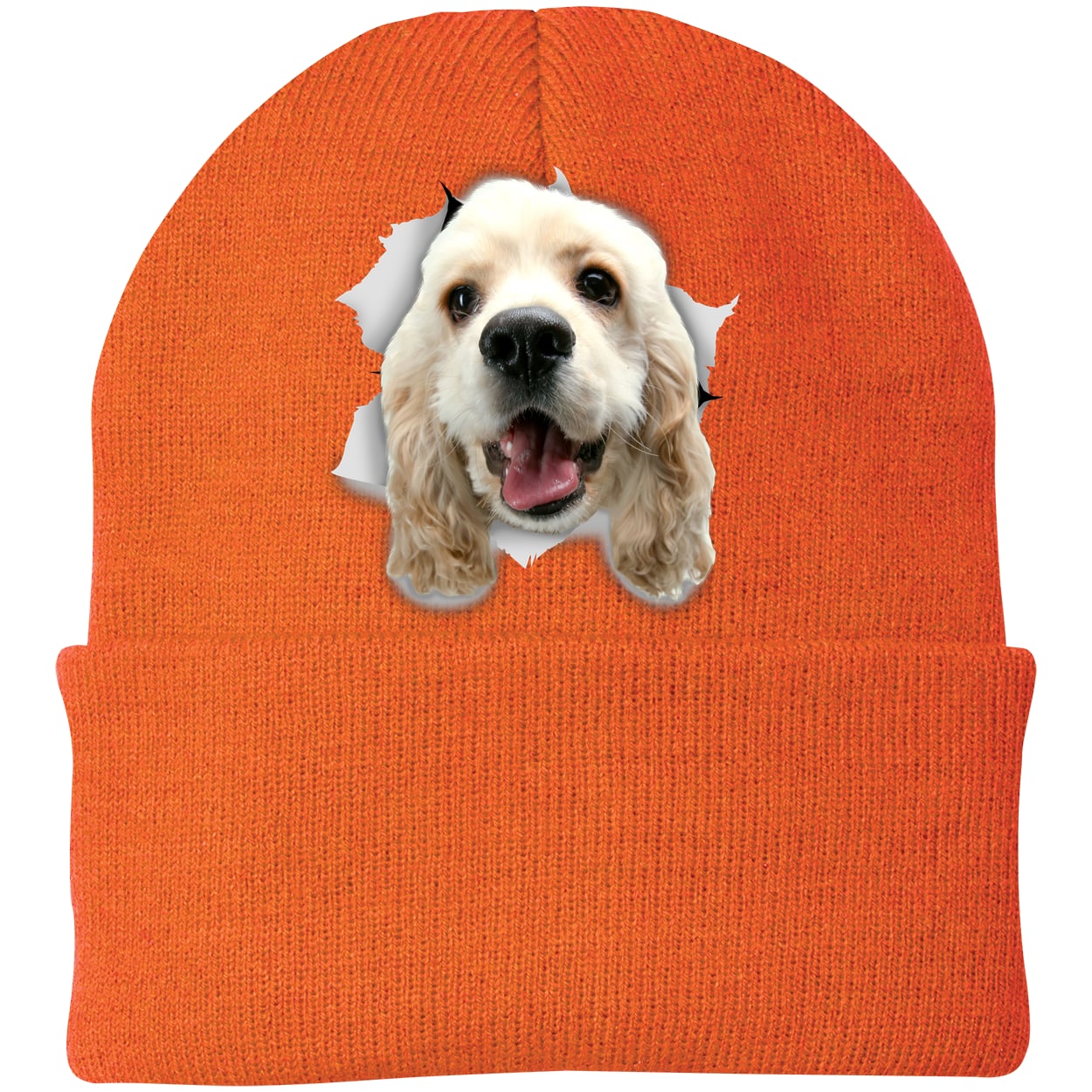CP90 Port & Company Knit Beanie - Neon Orange