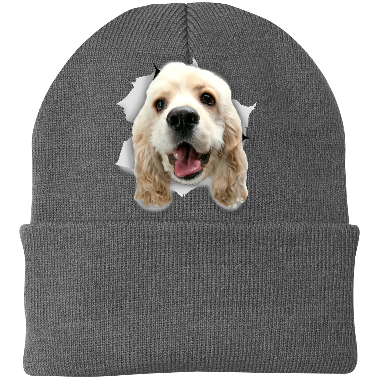 CP90 Port & Company Knit Beanie - Athletic Oxford