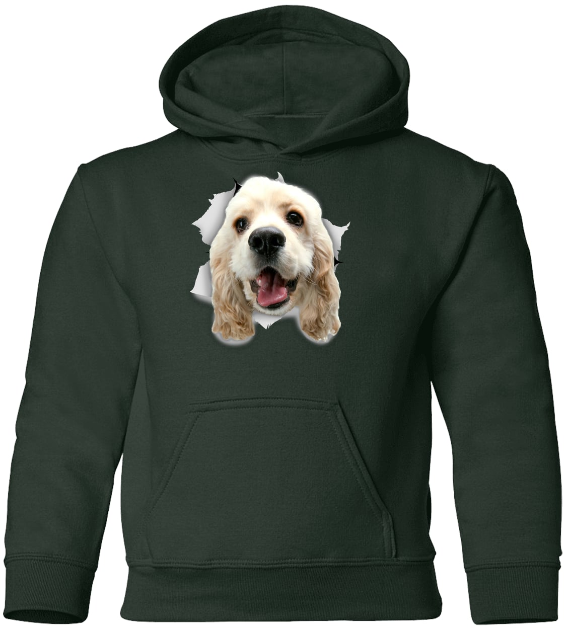 G185B Gildan Youth Pullover Hoodie - Forest Green