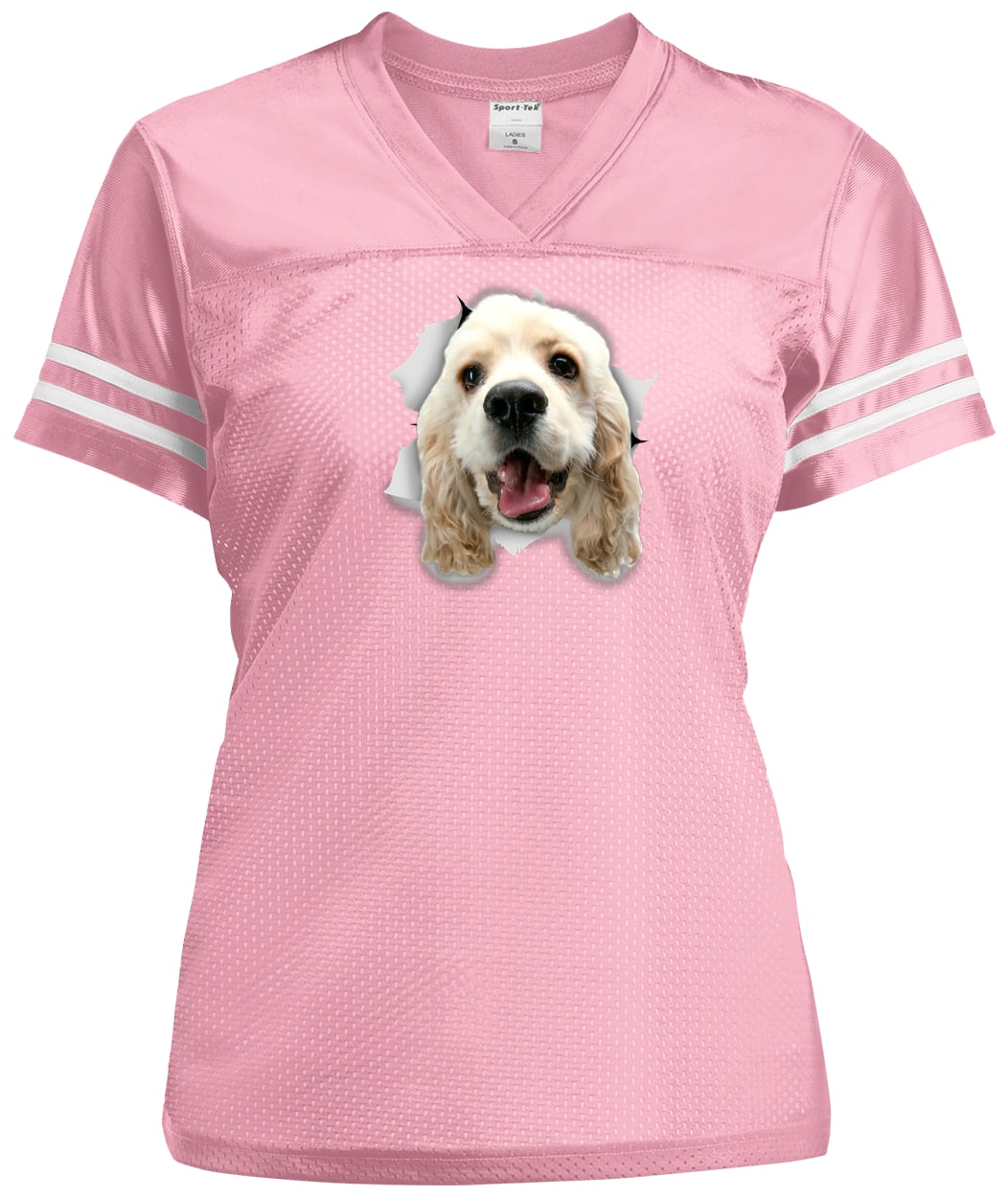 LST307 Sport-Tek Ladies' Replica Jersey - Light Pink/White