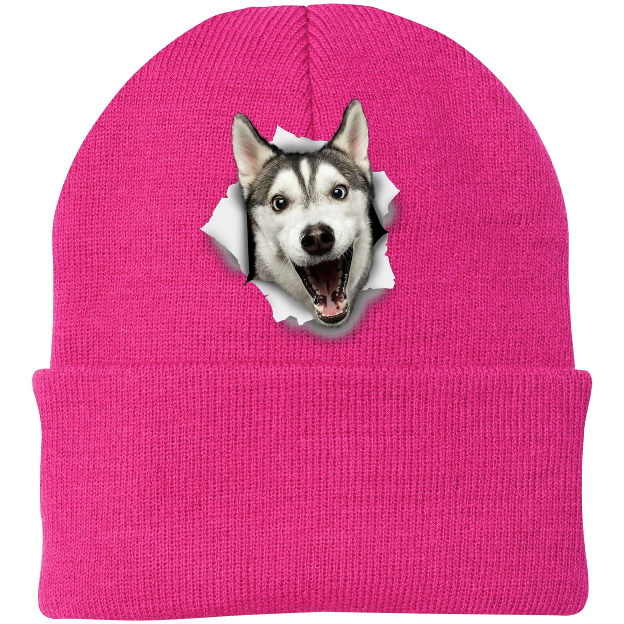 CP90 Port & Company Knit Beanie - Neon Pink
