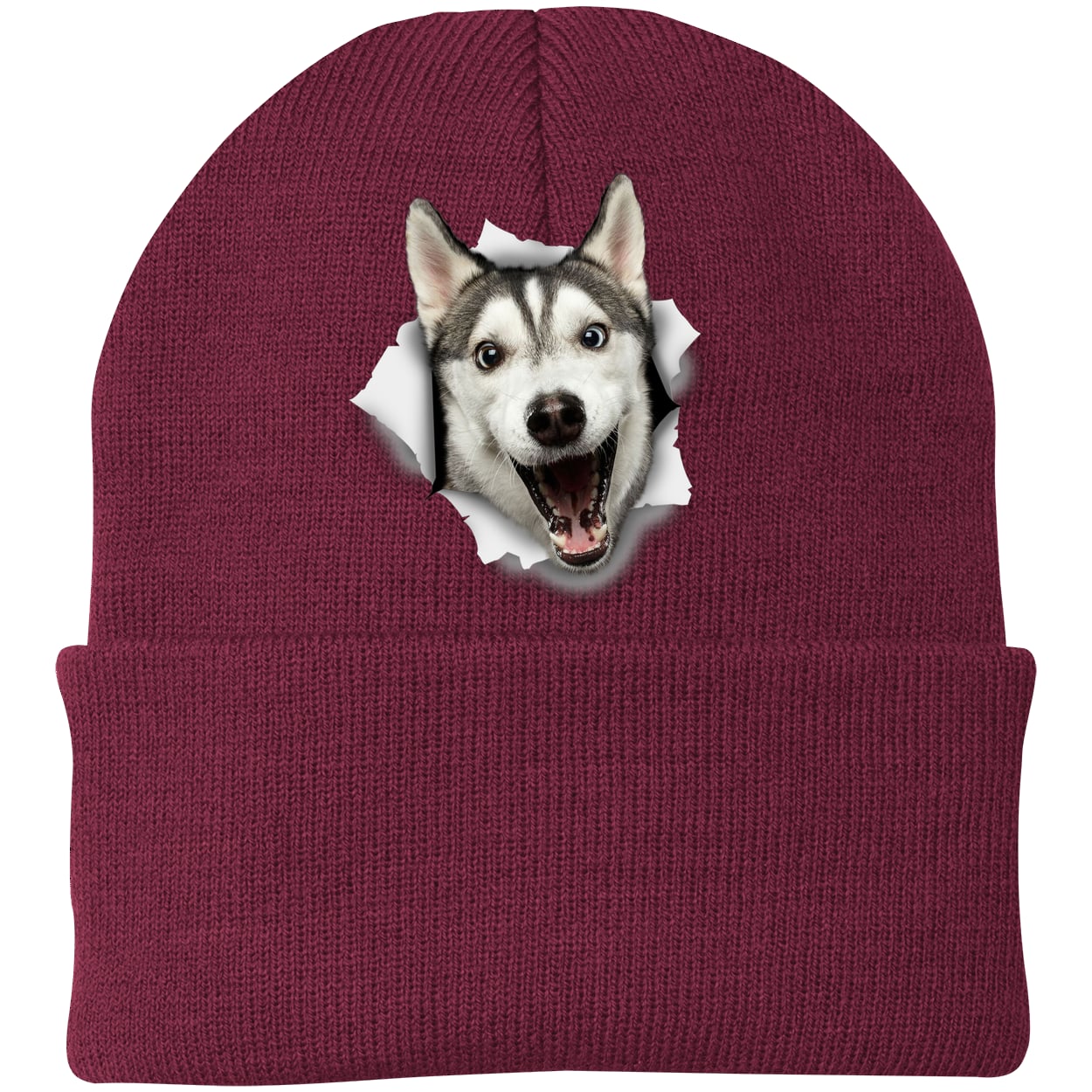 CP90 Port & Company Knit Beanie - Maroon