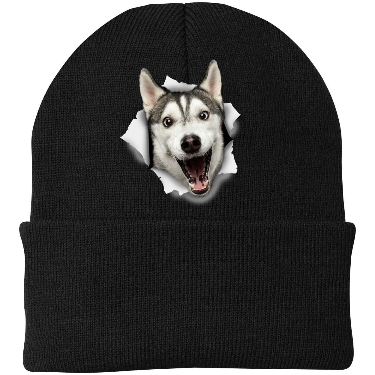 CP90 Port & Company Knit Beanie - Black