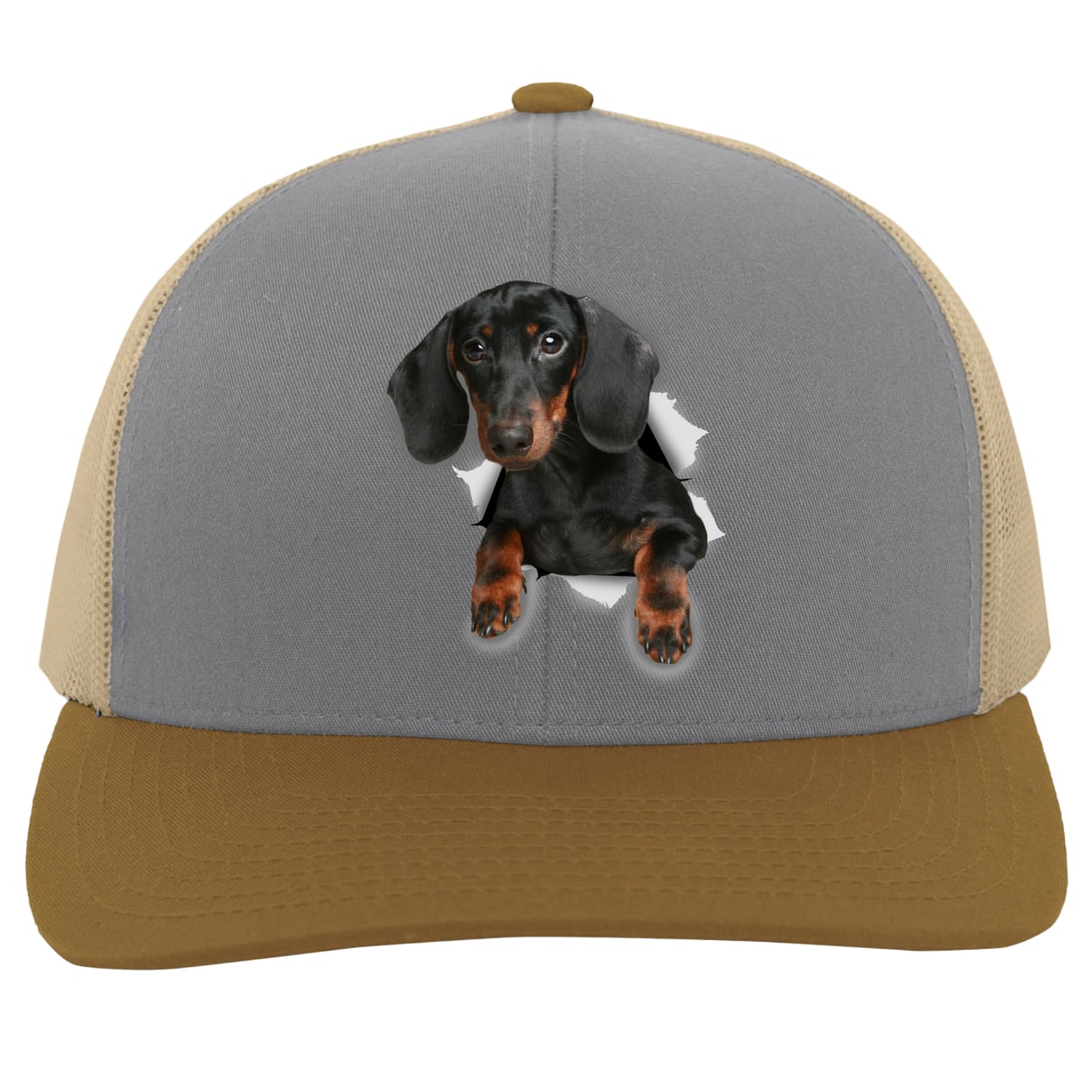 104C Trucker Snap Back - Heather/Beige/Amber