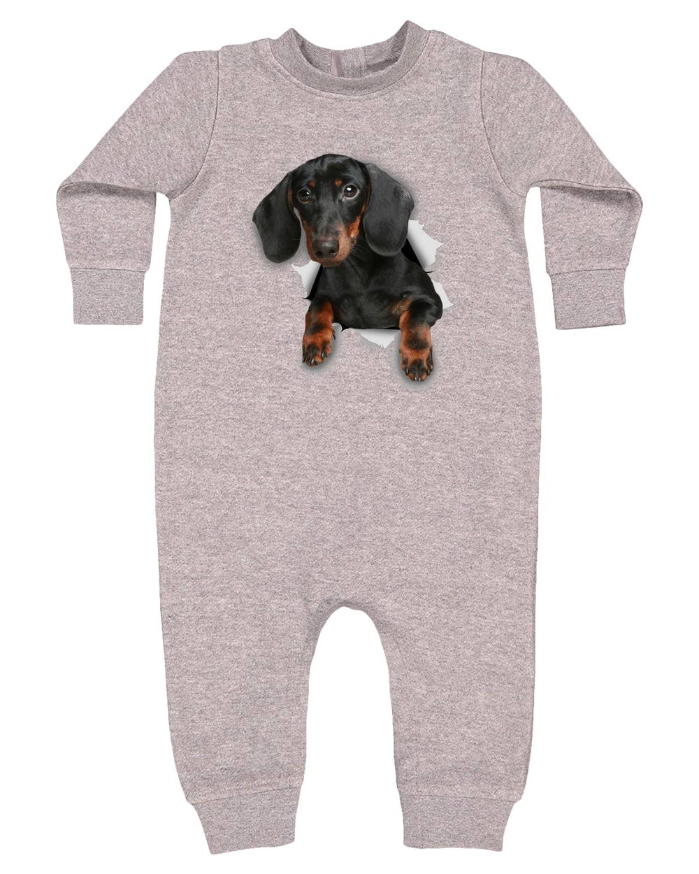 4447 Rabbit Skins Infant Fleece One-Piece Bodysuit - Heather Grey