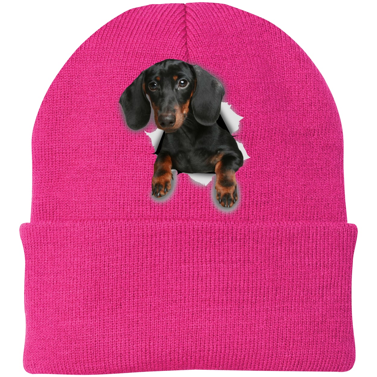CP90 Port & Company Knit Beanie - Neon Pink
