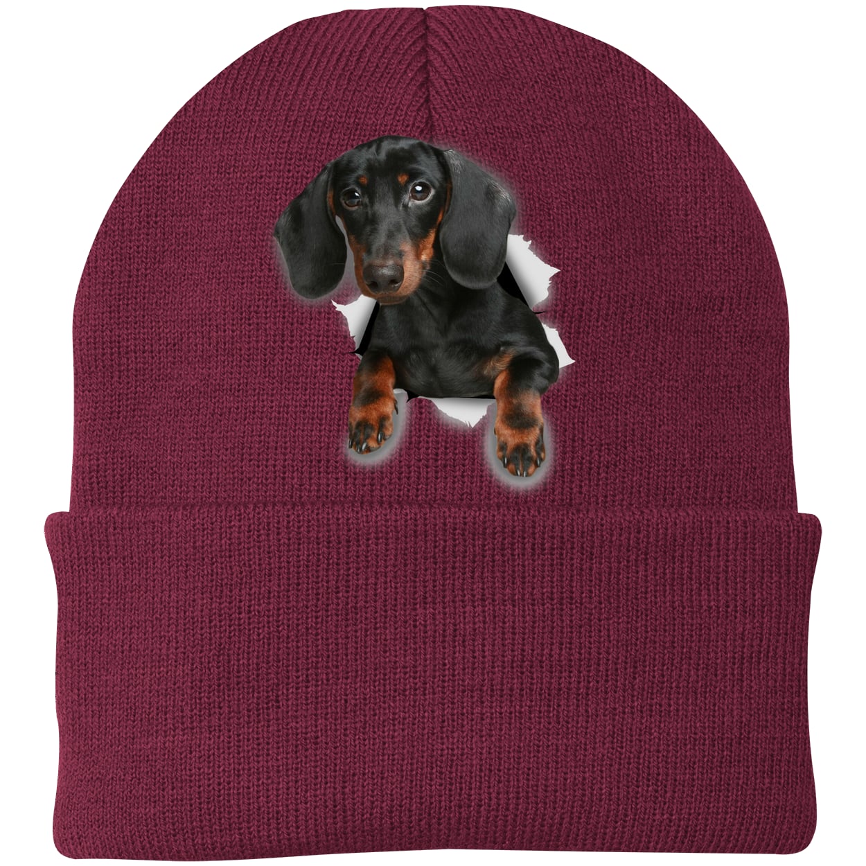 CP90 Port & Company Knit Beanie - Maroon