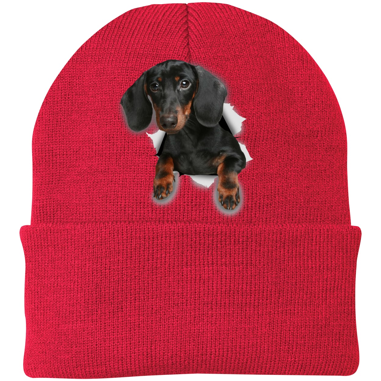 CP90 Port & Company Knit Beanie - Athletic Red