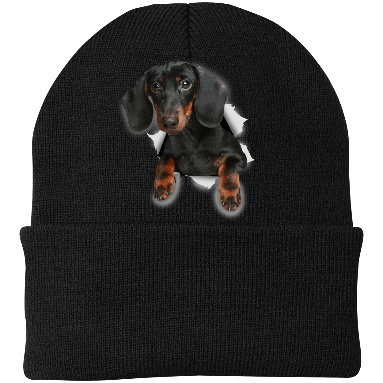CP90 Port & Company Knit Beanie - Black