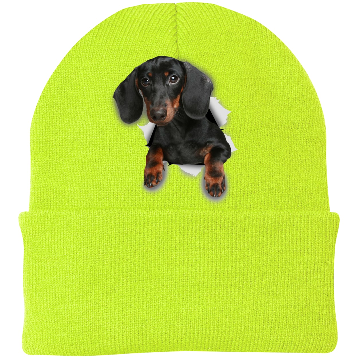 CP90 Port & Company Knit Beanie - Neon Yellow