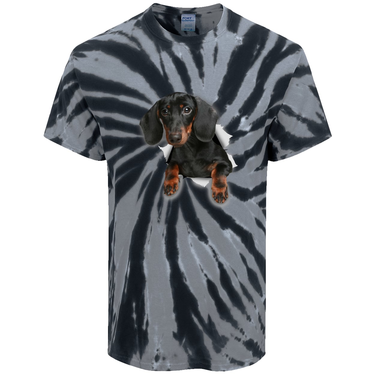 PC147 Port & Company Tie-Dye Tee - Black